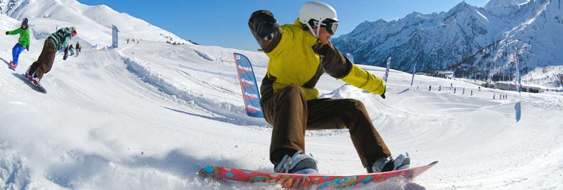 Snowboard og godt skiløb i Passo Tonale 