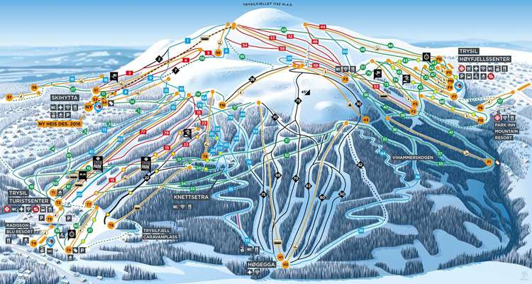 Trysil pistekort - Norges mest populære skiområde