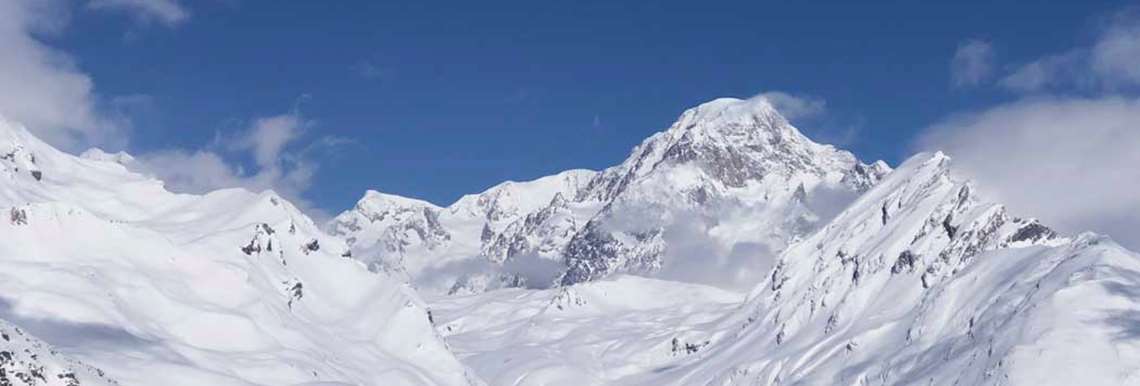 Med kig til Alpernes højeste bjerg "Mont Blanc" 4.810 moh